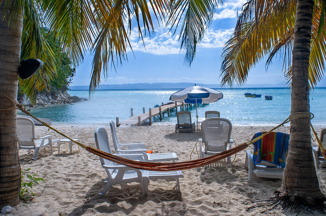 Abaka Bay Resort am Strand von Île-à-Vache, Provinz Sud, Haiti