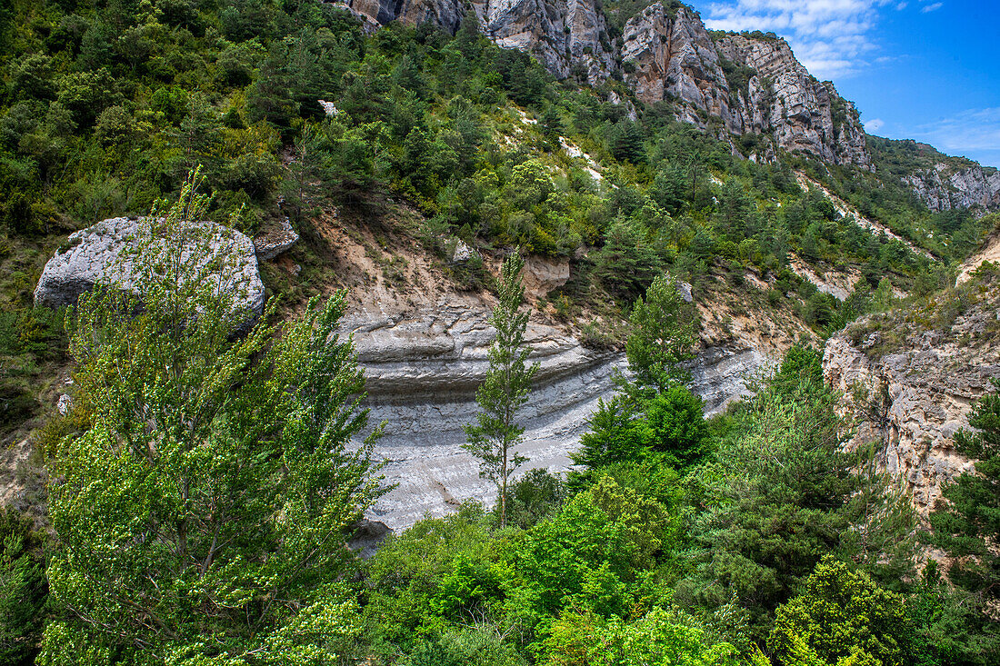 Desfiladero del rio Purón, Puron River Canyon in the Valderejo Natural Park. Alava. Basque Country. Spain