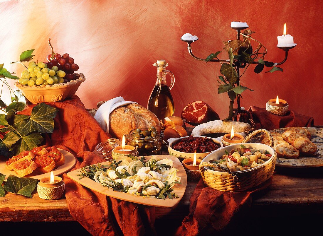 Italian appetiser buffet
