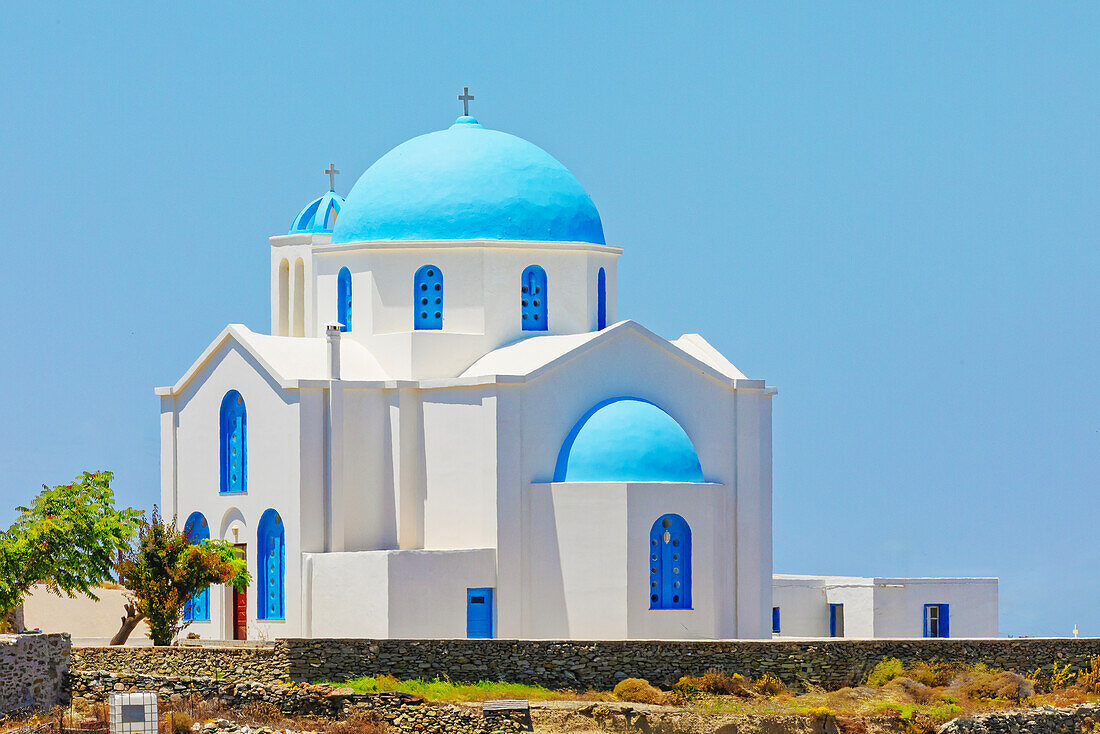 Orthodox church, Ano Meria village, Folegandros Island, Cyclades Islands, Greek Islands, Greece, Europe