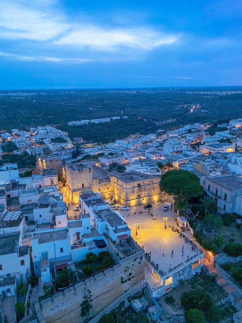 Aerial view of Castro, Lecce, Salento, Apulia, Italy, Europe