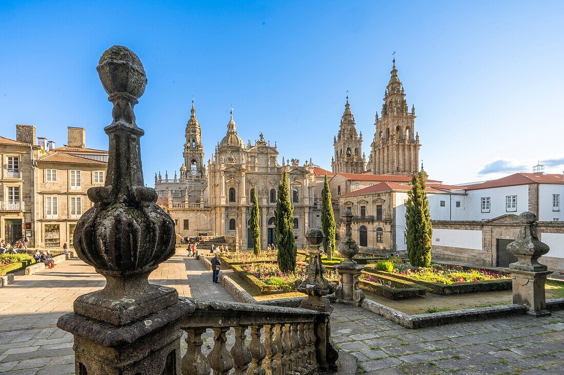 Kathedrale von Santiago de Compostela (Kathedrale des Heiligen Jakobus von Compostela), UNESCO, Santiago de Compostela, Galicien, Spanien