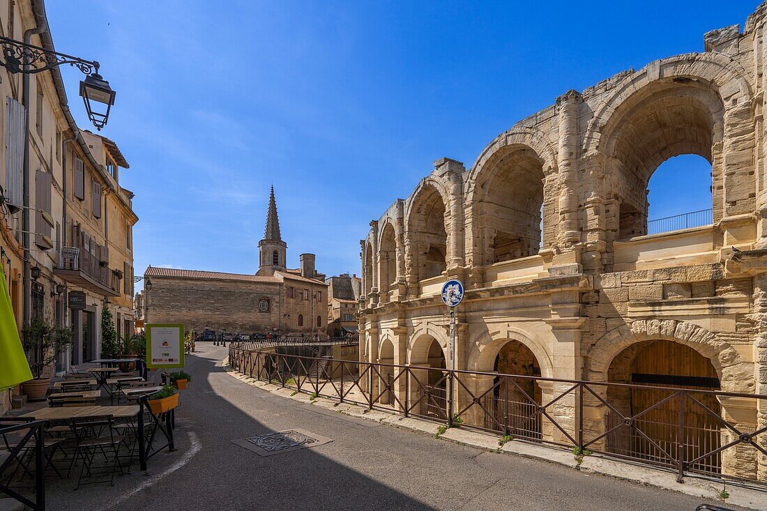 Roman Amphitheatre, UNESCO, Arles, Bouches du Rhone, Provence-Alpes-Cote d'Azur, France