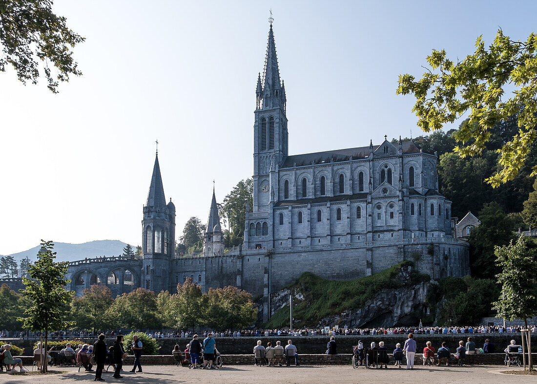 Sanctuary of Our Lady of Lourdes, a Catholic Marian shrine and pilgrimage site, Lourdes, Hautes-Pyrenees, Occitanie, France