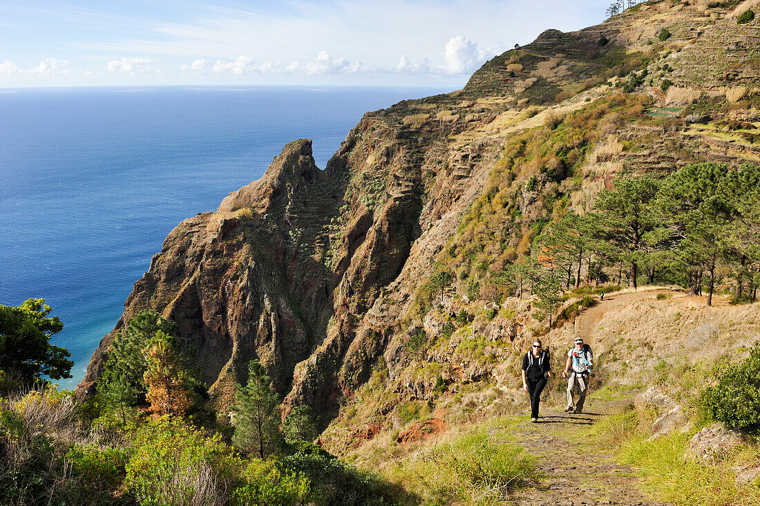 Trail from Prazeres to Paul do Mar, Madeira island, Atlantic Ocean, Portugal