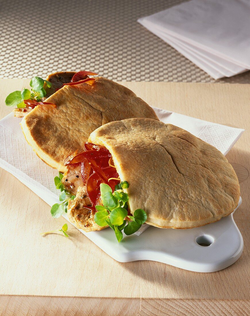 Pork Fillet Pita Sandwich