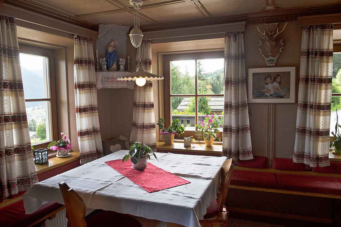 Living-room of the Agritourism farm Unterhaspahof, Montguelfo-Tesido,  South Tyrol (Alto Adige), Italy