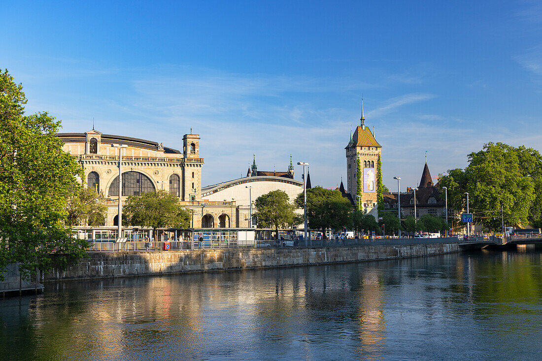 Zurich Main Station and Landesmuseum, Zurich, Switzerland