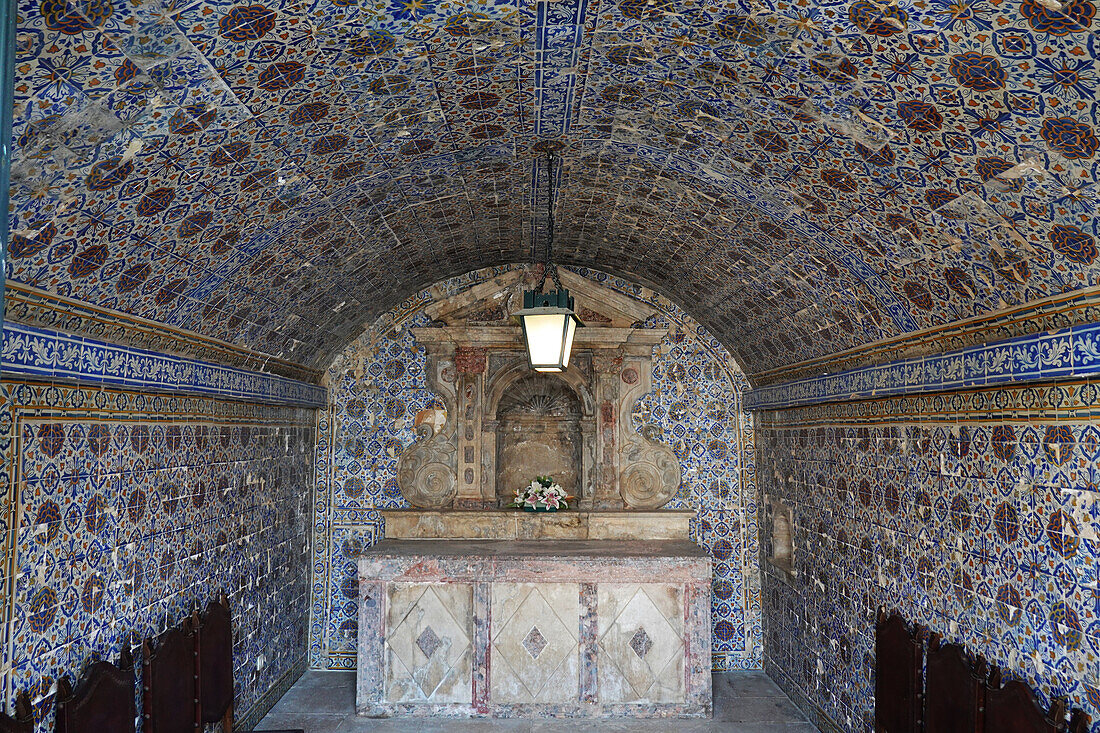 Innere Kapelle der Heiligen Barbara im Fort da Ponta da Bandeira, Lagos, Algarve, Portugal