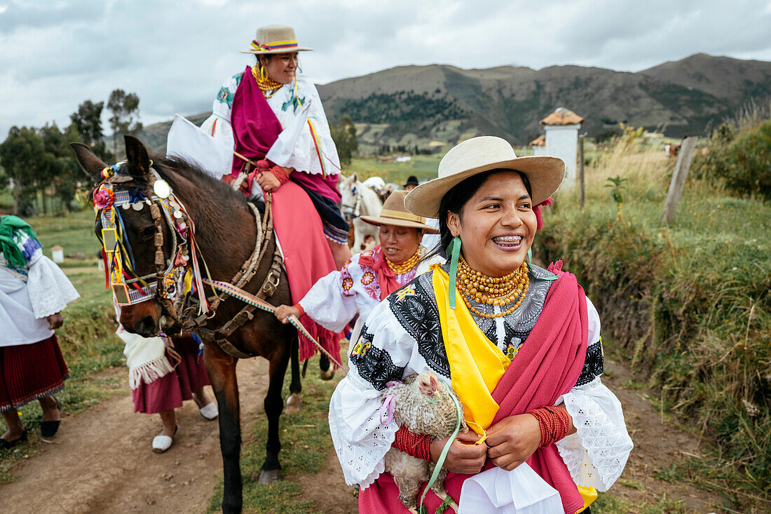 Festival of Light (Inti Raymi festival) Cochas Community, Angochagua Parochia, Imbabura Province, Ecuador