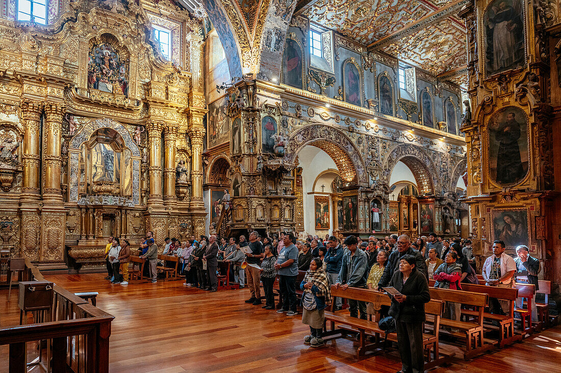 Interior of San Francisco Church, UNESCO, Quito, Ecuador