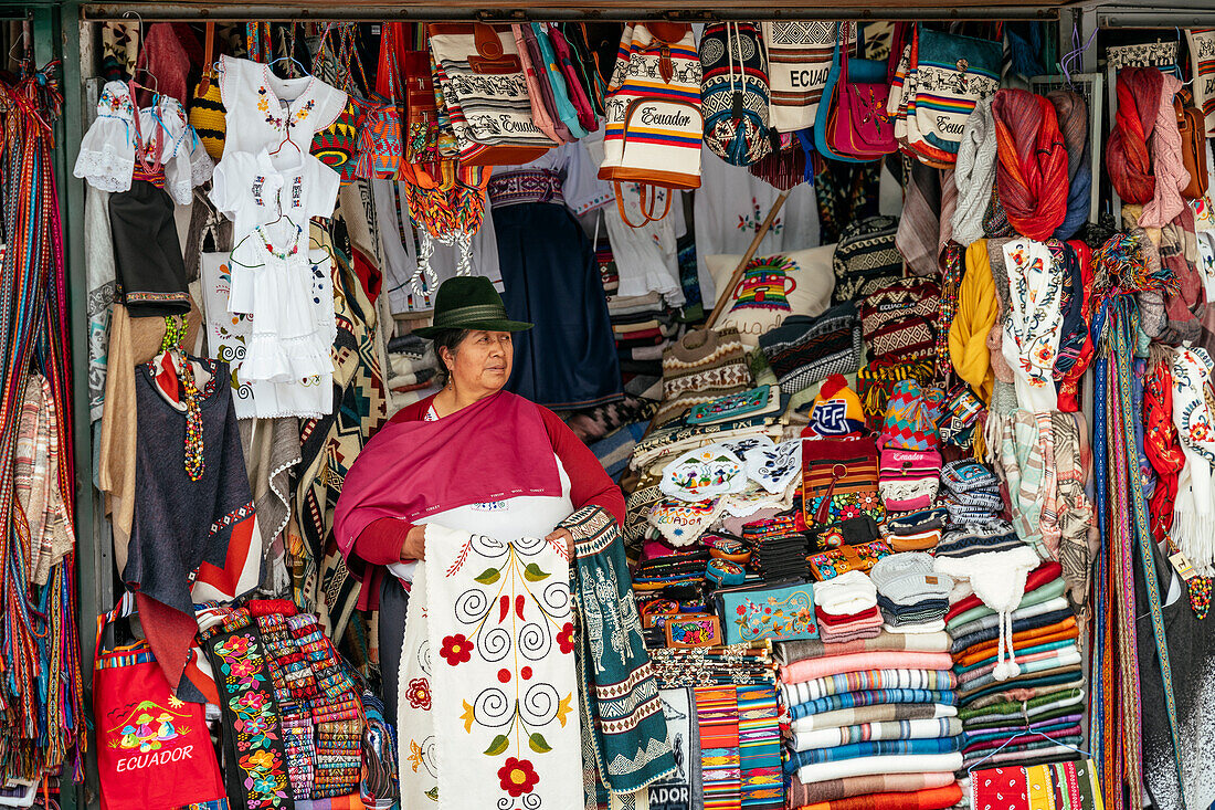 Souvenir stall, Market, Quito, Ecuador