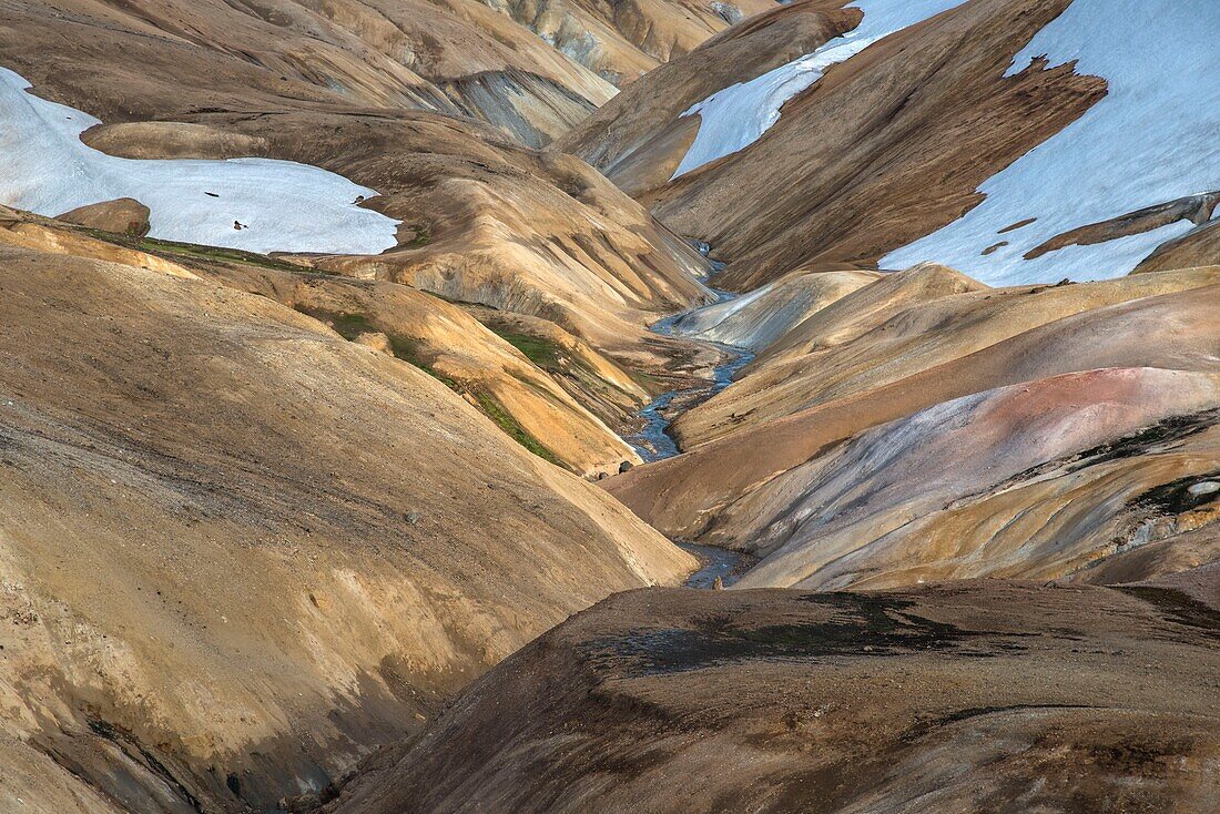 Iceland, Southern Region, Kerlingarfjöll, landscape and hot springs