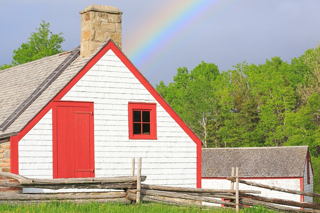 Canada, New Brunswick, Acadie, Gloucester County, Caraquet, Bertrand, Acadian Historical Village (opened in 1977) retracing the life of the Acadian people from 1770 to 1949, Blackhall House (late 19th century)