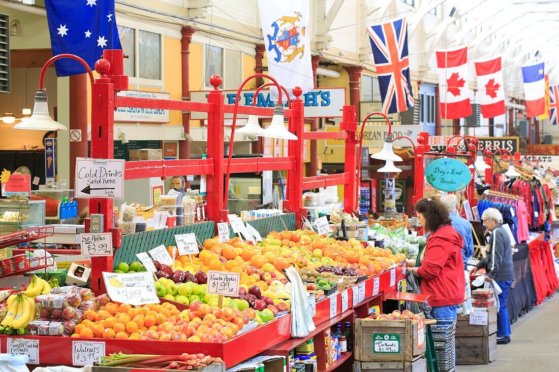 Kanada, New Brunswick, St. John's County, St. John's oder St. John's), der in einem Gebäude aus dem Jahr 1876 (im Stil des Second Empire) eingerichtete Markt ist der älteste kanadische Markt für lokale Erzeuger