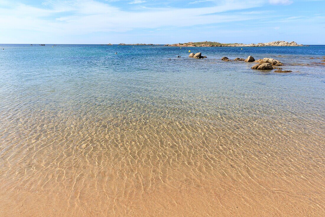 France, Corse du Sud, Freto, Bonifacio, Gulf of Ventilegne, Tonnara beach