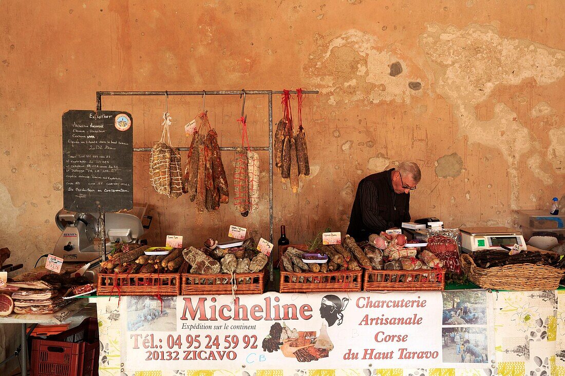 Frankreich, Corse du Sud, Freto, Bonifacio, Markt, Micheline charcuterie