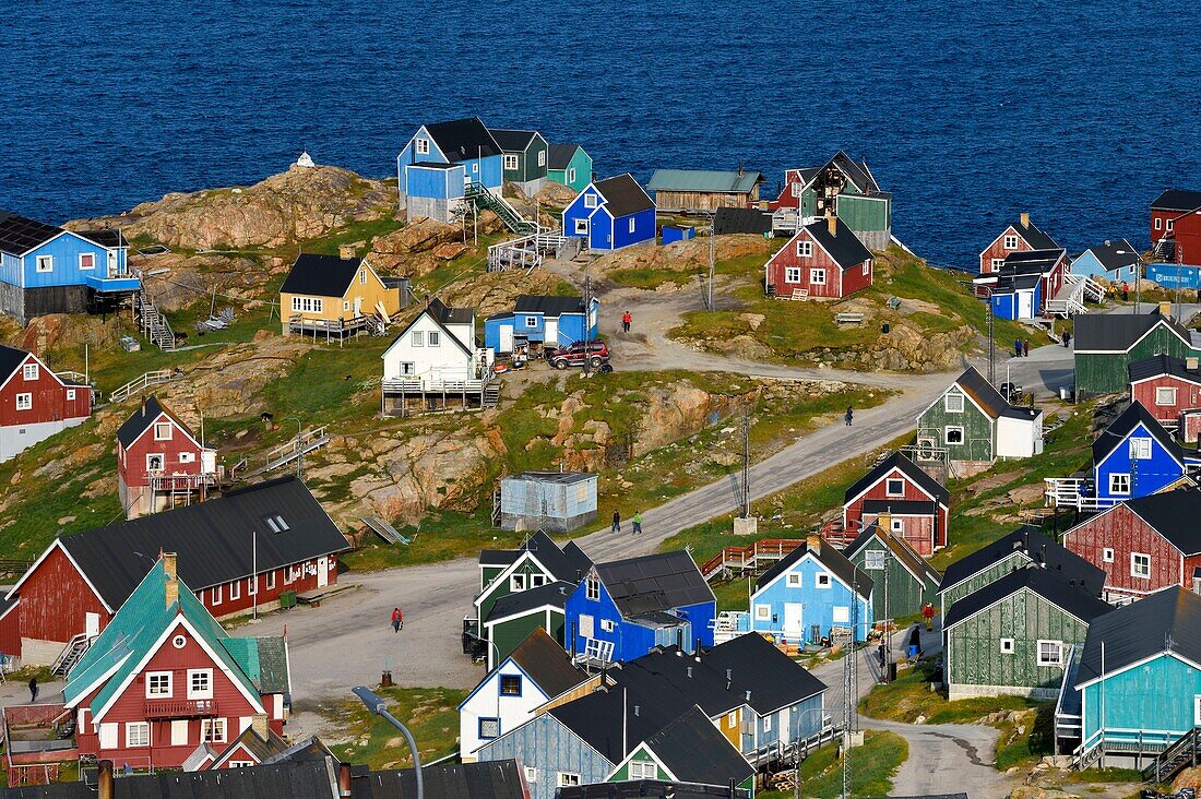 Greenland, west coast, Baffin Bay, Upernavik wooden houses