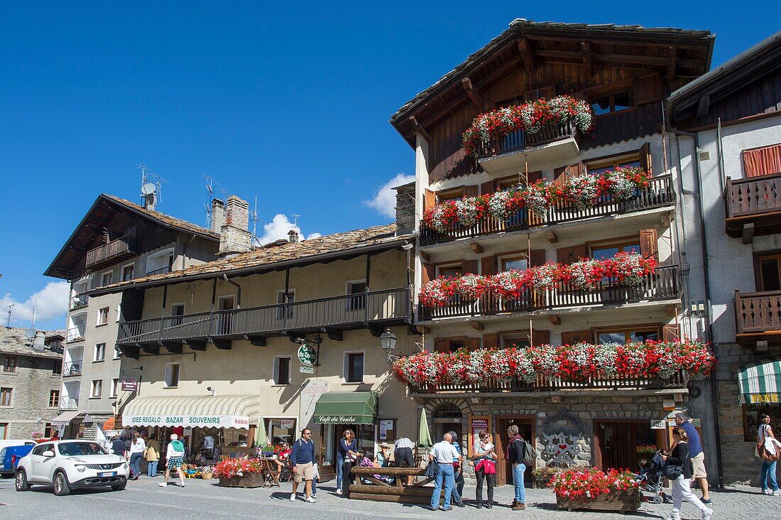 Italy, Aosta Valley, valley of Cogne, the main street