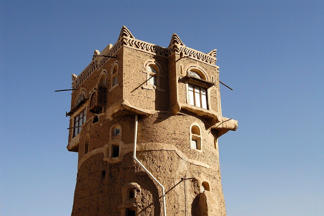 Jemen, Sana&#x2bd;a Gouvernement, Wadi Dahr, Qaryat al Qabil, Wachturm