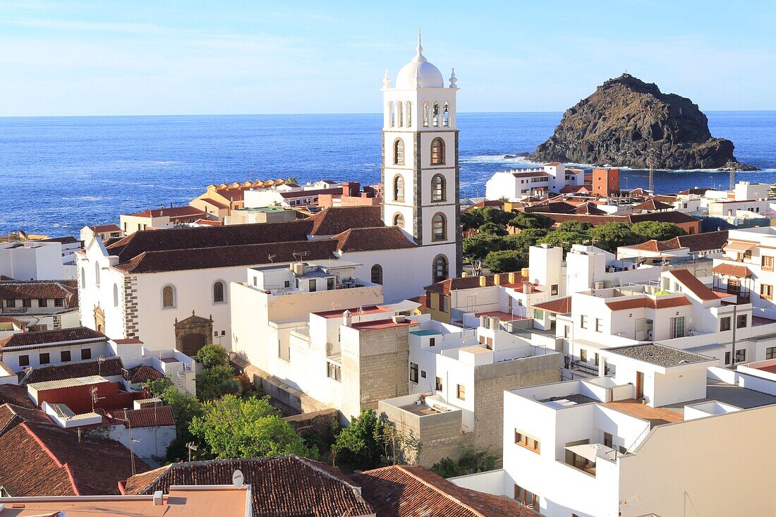 Spanien, Kanarische Inseln, Teneriffa, Provinz Santa Cruz de Tenerife, Garachico, historisches Zentrum (16.-17. Jahrhundert) mit der Kirche Santa Ana