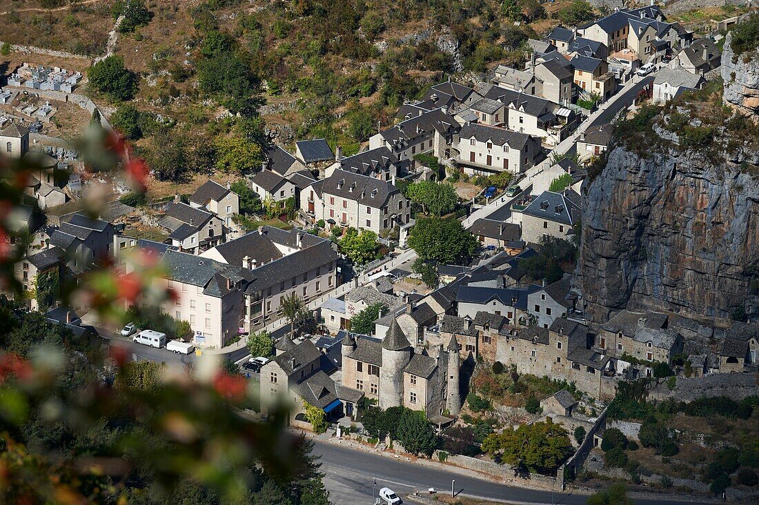 France, Lozere, La Malene, Cevennes National Park, Gorges du Tarn, the village of Malene