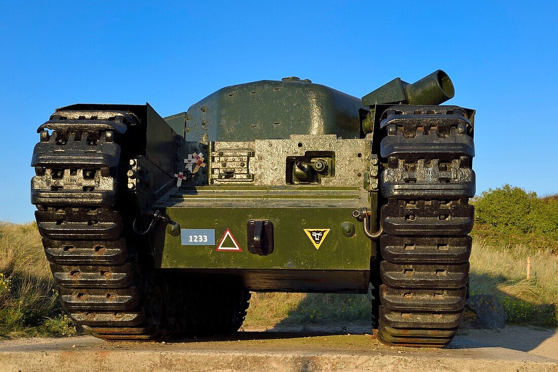 France, Calvados, Courseulles sur Mer, Juno Beach, Canadian tank Avre Churchill