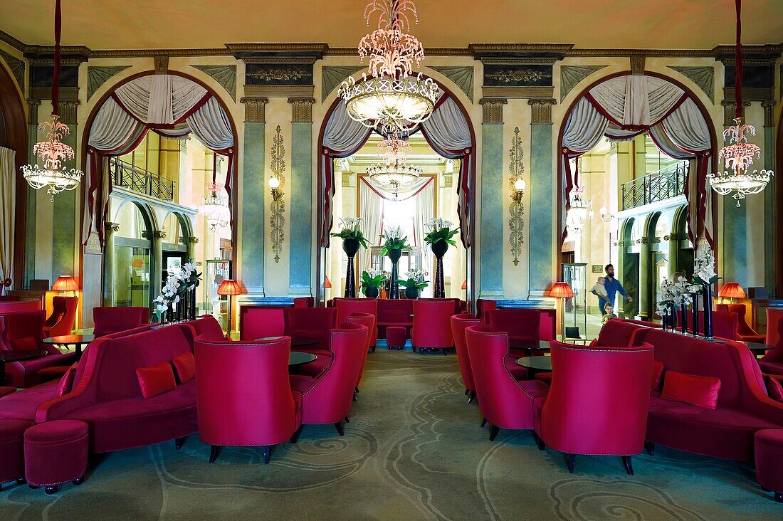 Frankreich, Calvados, Pays d'Auge, Deauville, Royal Barriere Hotel, die Lobby