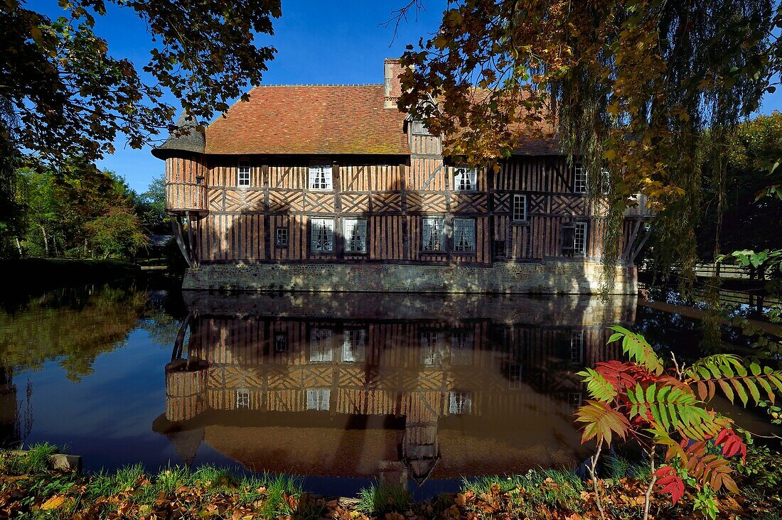 Frankreich, Calvados, Pays d'Auge, Coupesarte, Herrenhaus von Coupesarte aus dem 16.