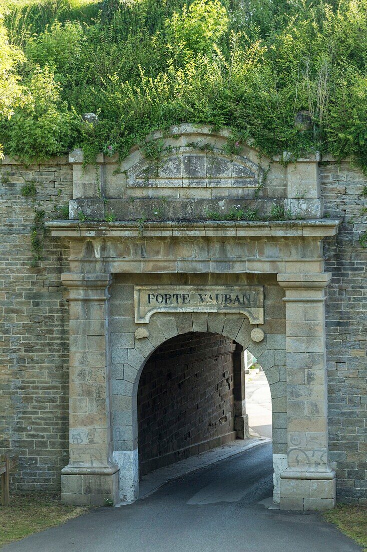 France, Morbihan, Belle-Ile island, le Palais, the Vauban gate of the Palais enclosure