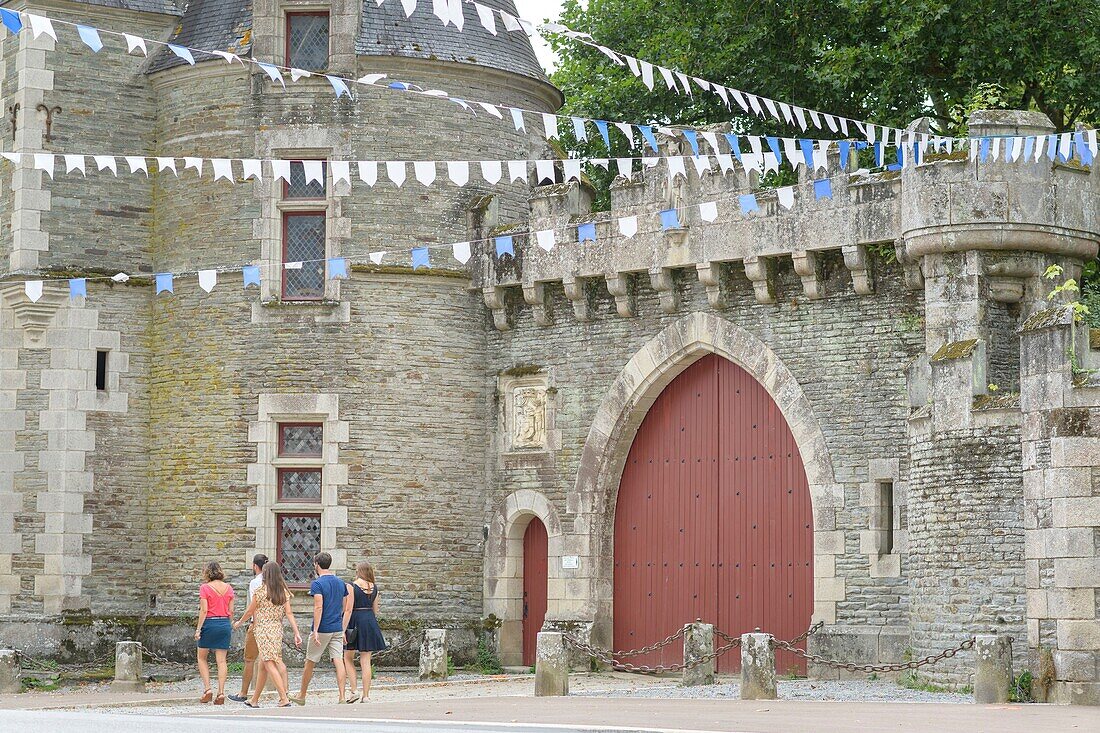 France, Morbihan, Josselin, gate of Josselin Castle