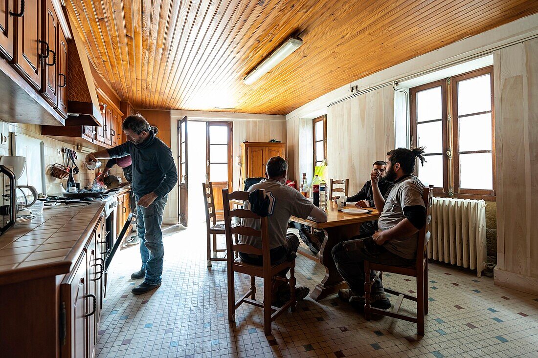 Frankreich, Gironde, Verdon sur Mer, Felsplateau von Cordouan, Leuchtturm von Cordouan, von der UNESCO zum Weltkulturerbe erklärt, die Küche