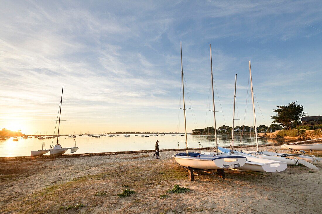 France, Morbihan, Arzon, Port Lenn on the peninsula of Rhuys