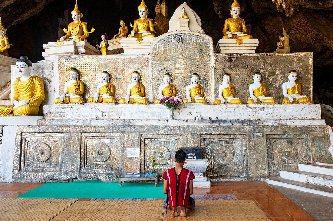 Myanmar (Burma), Karen State, Hpa An, Yathei Pyan Cave or Ya Teak Pyan