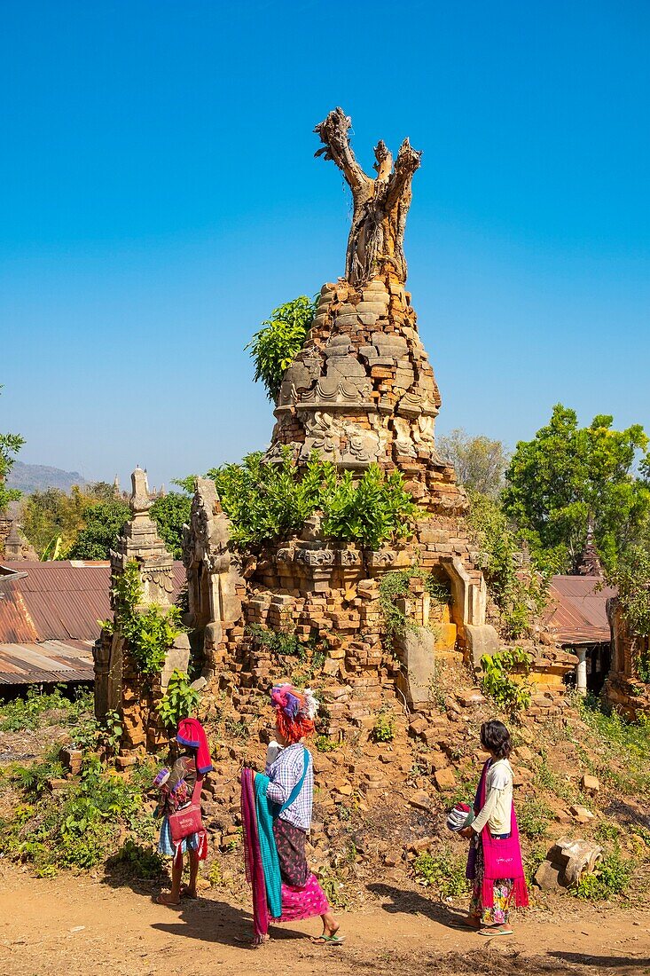 Myanmar (Burma), Shan-Staat, Inle-See, In Dein oder Inthein, archäologische Stätte Nyaung Ohak