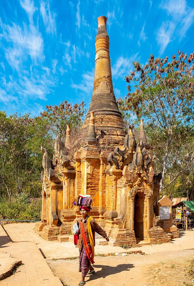 Myanmar (Burma), Shan State, Inle Lake, In Dein or Inthein, Nyaung Ohak Archaeological Site