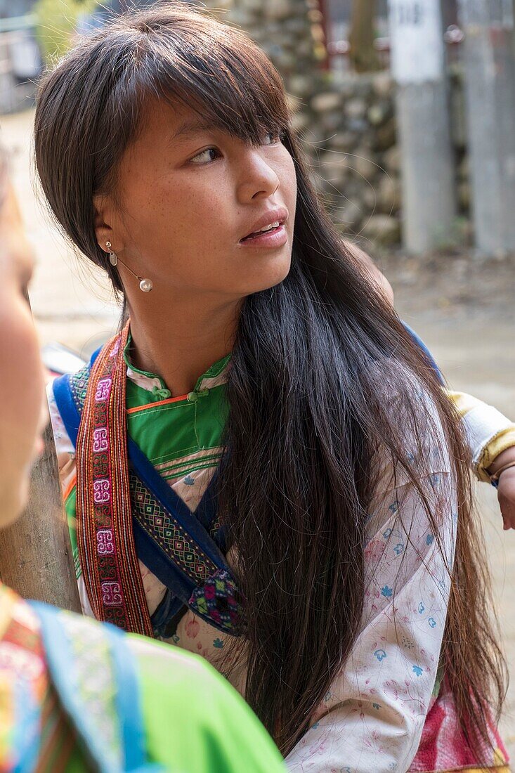 Vietnam, Provinz Lao Cai, Stadt Sa Pa, ethnische Gruppe der schwarzen Hmongs