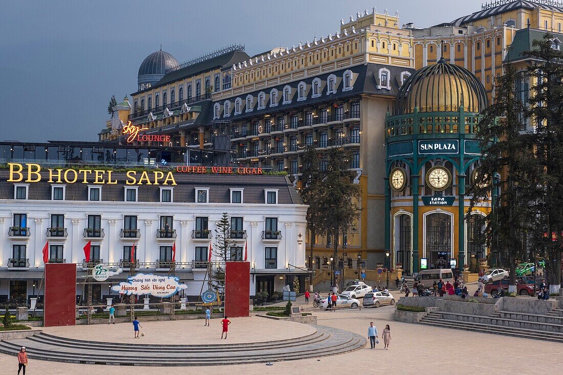 Vietnam, Lao Cai province, Sa Pa town, downtown