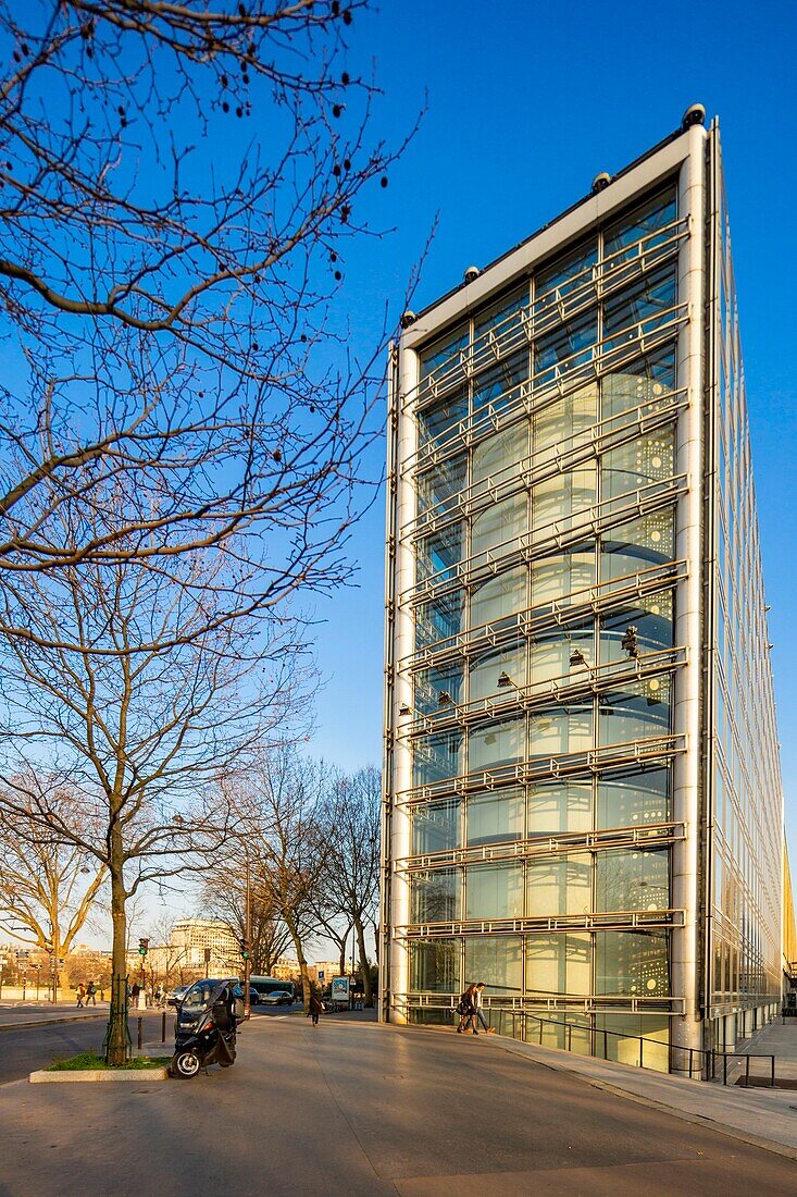 Frankreich, Paris, Institut für die arabische Welt (IMA), entworfen von den Architekten Jean Nouvel und Architecture Studio