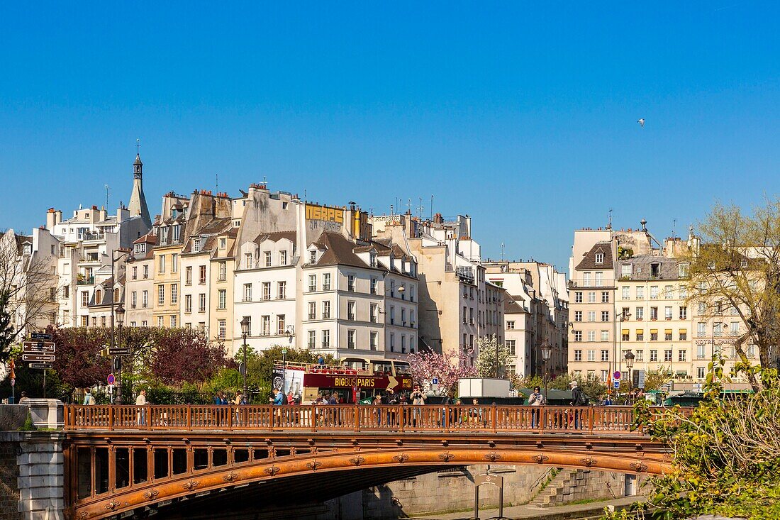 France, Paris, Saint Michel district, the double bridge