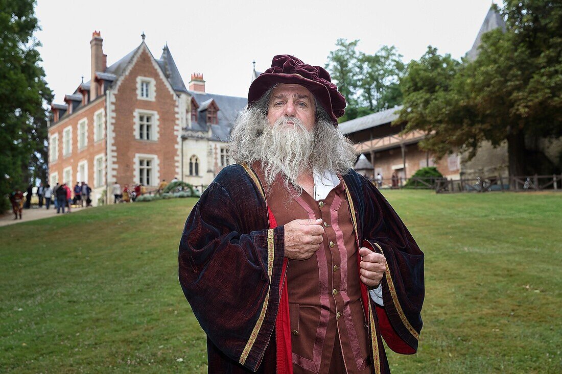 Frankreich, Indre et Loire, Loire-Tal als Weltkulturerbe der UNESCO, Amboise, chateau du Clos Luce, historische Rekonstruktion der Schlacht von Marignan in Clos Luce