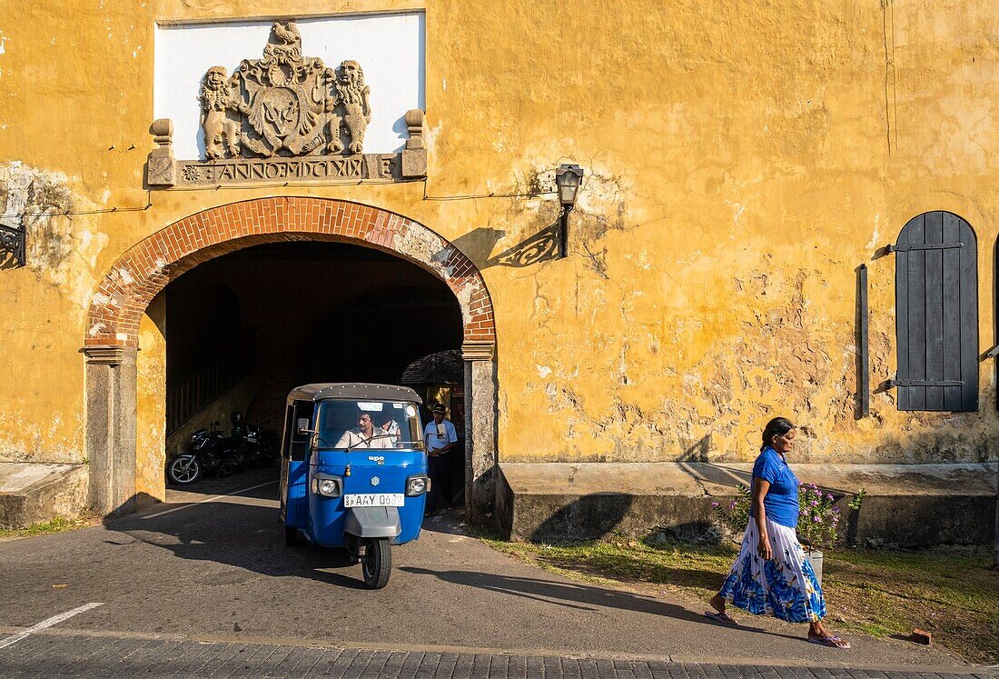 Sri Lanka, Southern province, Galle, Galle Fort or Dutch Fort listed as World Heritage by UNESCO, National Maritime Museum housed in the old Dutch East India Company Warehouse and Old Gate of the fort