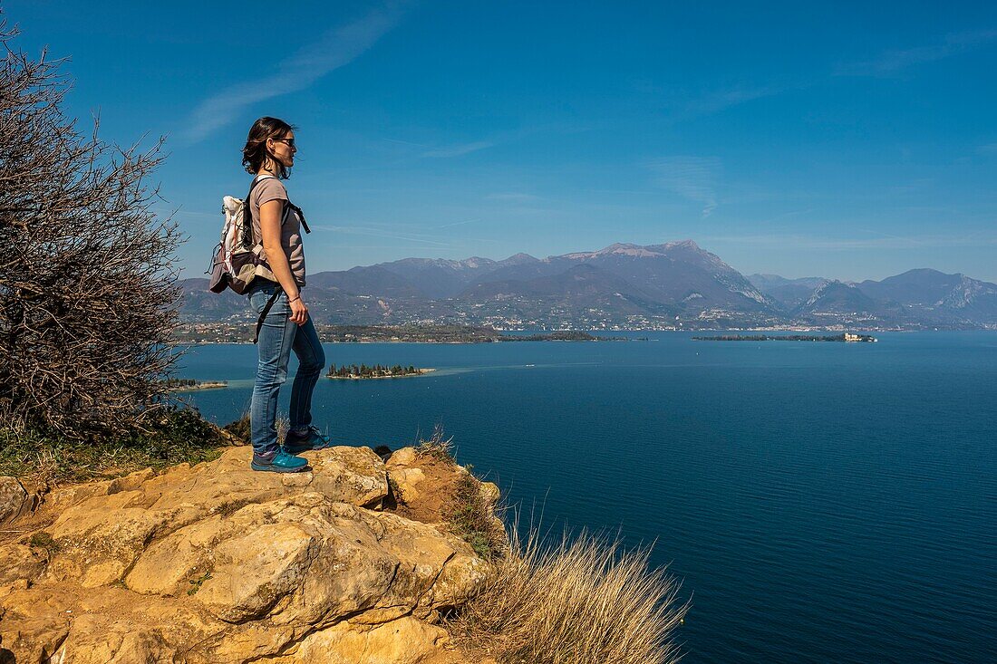 Italy, Lombardy, Lake Garda, Manerba Del Garda, Rocca di Manerba nature reserve