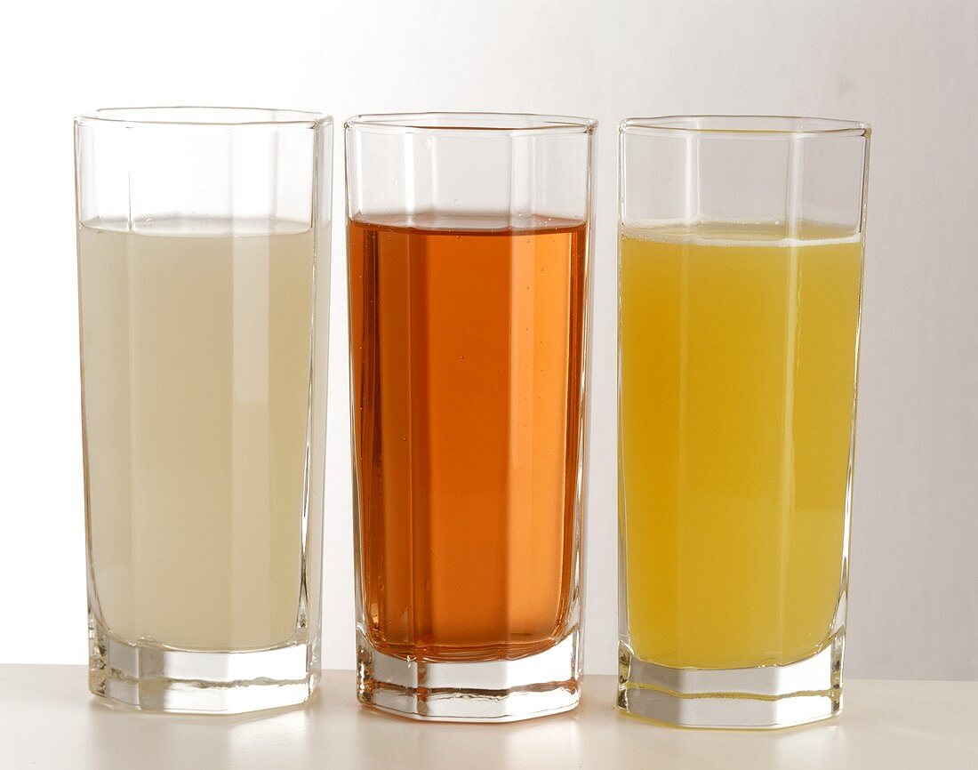Orangensaftsprudel und Limonade von Himbeer- & Zitronensirup