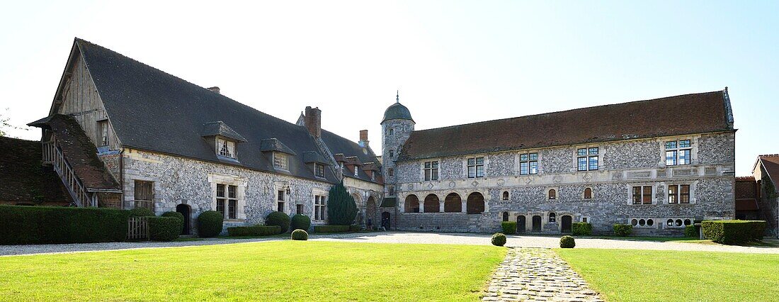 France, Normandy, Seine Maritime, Pays de Caux, Cote d'Albatre (Alabaster Coast), Varengeville sur Mer, the Manoir d' Ango (Ango Manor)