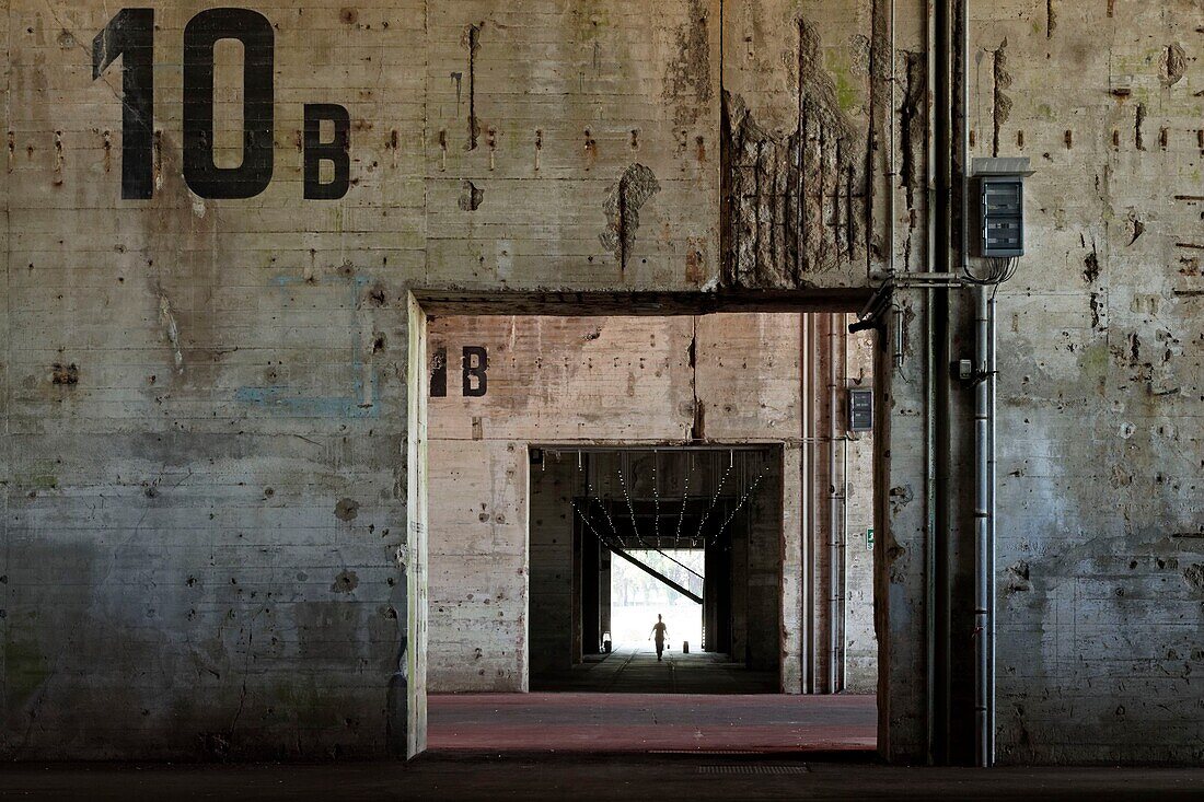 France, Loire Atlantique, Saint-Nazaire, rehabilitation of the German submarine base built during the Second World War and transformed into a cultural space