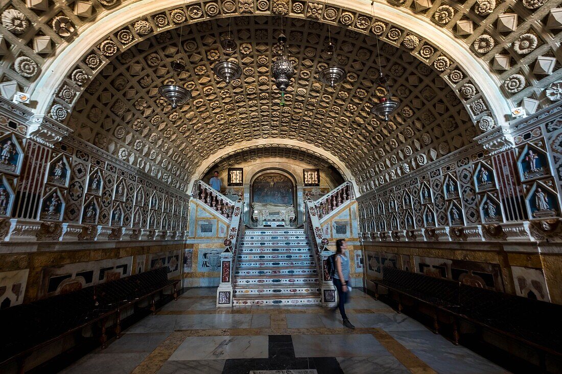 Italy, Sardinia, Cagliari, high city, Santa Maria cathedral, from the 13th century, royal crypt