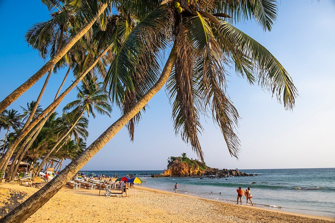 Sri Lanka, Southern province, Mirissa, Mirissa beach and Parrot Rock