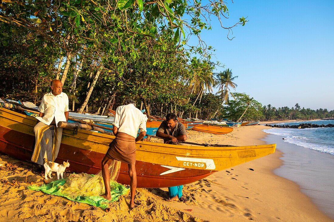 Sri Lanka, Southern province, Tangalle, beach close to the fishing harbour