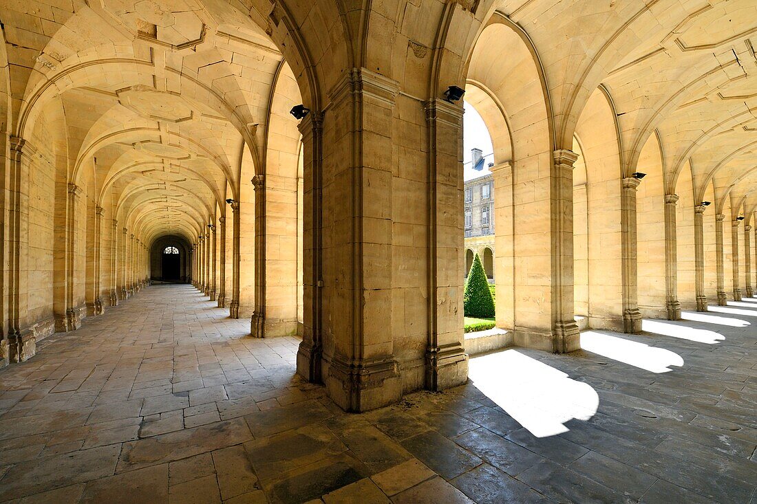 France, Calvados, Caen, the Abbaye aux Hommes (Men Abbey), cloister